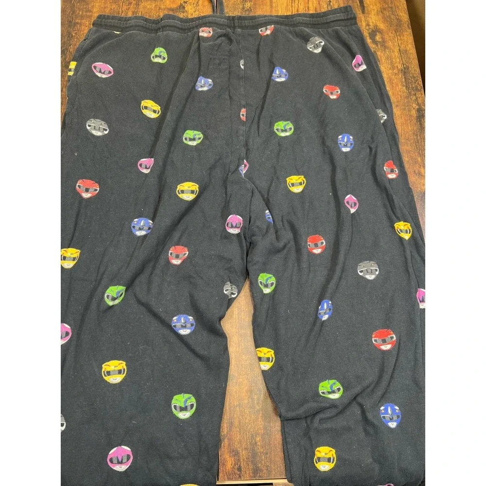 Mighty Morphin Power Rangers Loot Wear Pajama Pants Men's 3XL Black Lounge - Picture 6 of 6